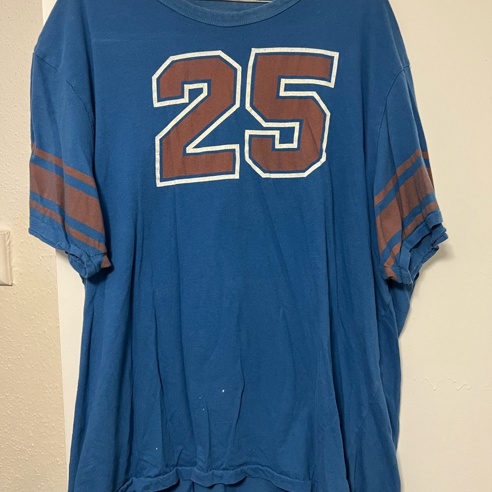 Old Navy Blue and Brown Number Graphic Tee